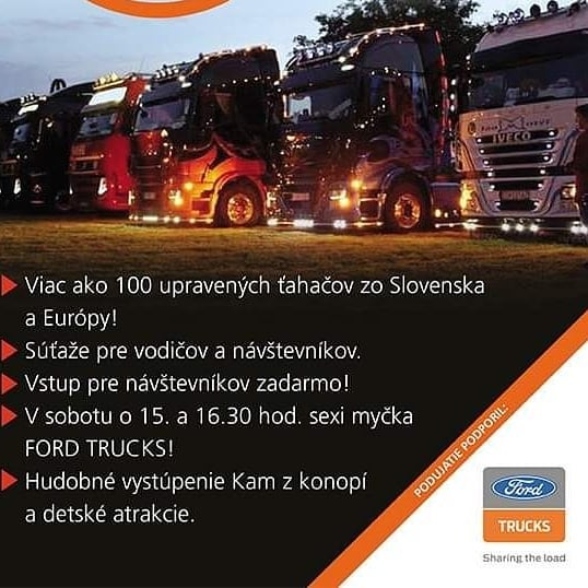 Zajištění prostoru na prezentaci společnosti, sexi myčka FORD Trucks na akci TRUCK ZRAZ NITRA (SK), 26.-28.7.2019: